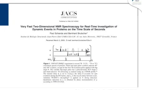 Figure 1. SOFAST-HMQC experiment to record 1H- X (X )