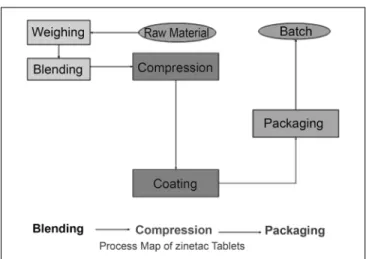 Figure 3: Process map of the RHCL tablet