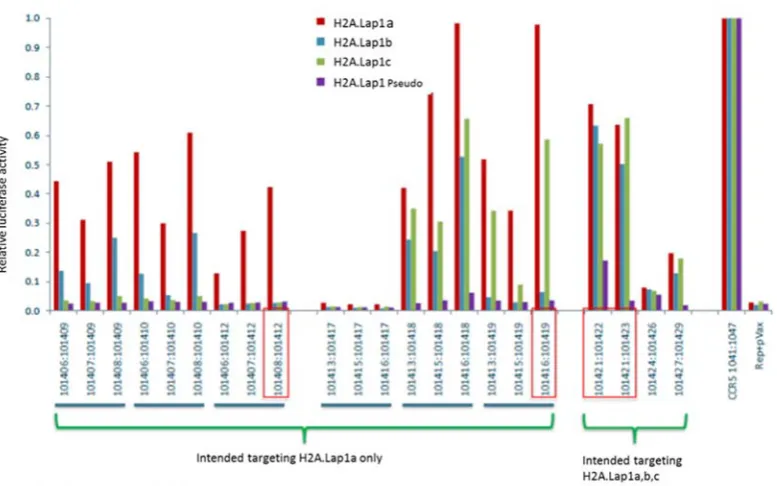 Figure 3-5: TALEN plasmid pair 101421:101422 showed a high enzyme 