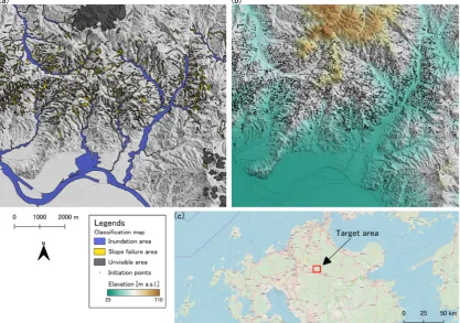 Figure  1: (a) Classification map of damage produced by the 2017 Northern Kyushu Heavy Rainfall Disaster