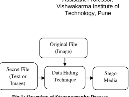 Fig 1: Overview of Steganography Process 