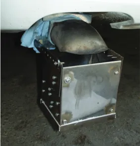 Fig. 2. The trap mounted on the exhaust pipe of a car