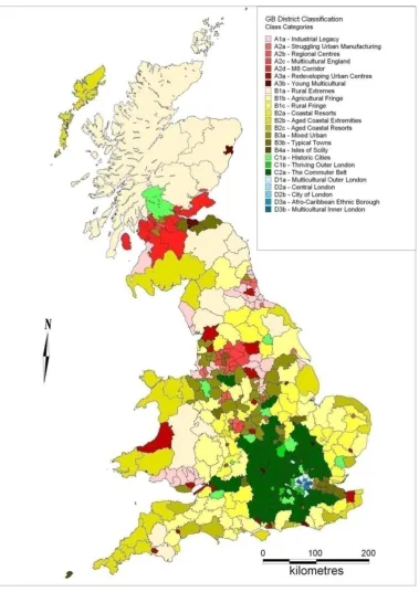 Figure 3. Vickers et al. District Classification: Class categories, Britain 