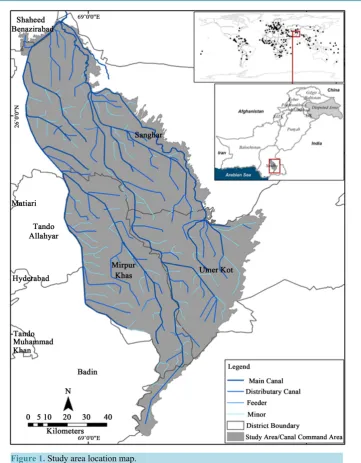 Figure 1. Study area location map.                                               