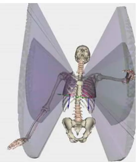 Figure 2. Example of visualization of results obtained from the rehabilitation game. Visualization iswrist and elbow by point trajectory triangulation)