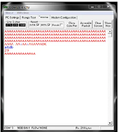 Figure 7: Received packet format from Zigbee Receiver. 