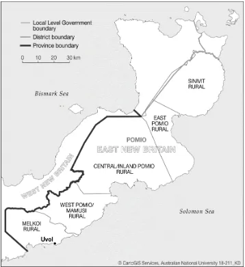 Figure 6: Map of Pomio local-level government boundaries 