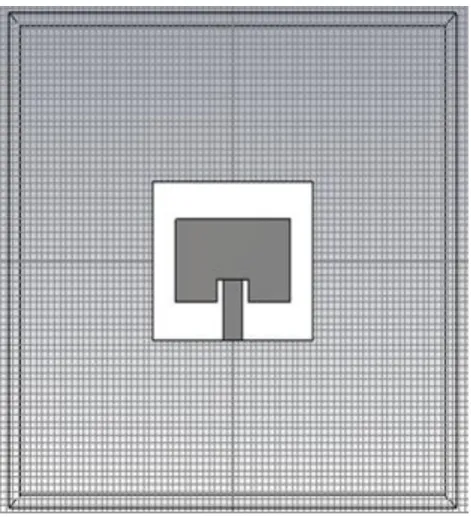 Figure 2(a): Front view geometry of designed antenna 