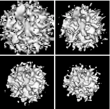 Fig. 7. From left to right, top to bottom, snapshots taken during the progressivereﬁnement rendering of a hypertextured surface