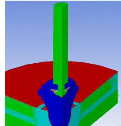 Fig. 4. Computational model for blast and fragment protection.