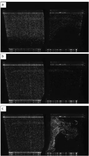 Figure 4: Microfibrous textile without honeycomb screens - deformation of 