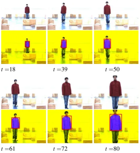 Figure 9: Stream of six images captured by the robot’s camera dur-ing the demonstration of the desired behaviour