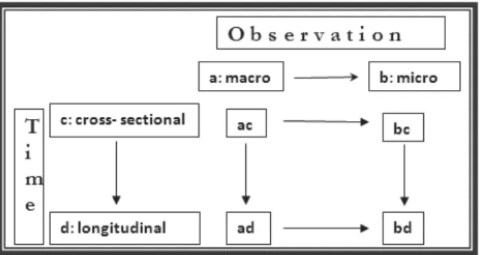 Figure 1 – Types of demographic approach. Source: Santini, 1999, p. 6. 