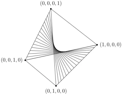 Figure 1: Probability simplex for binary X and Y where their jpd P = (p 00 , p 10 , p 01 , p 11 ) is a point in it