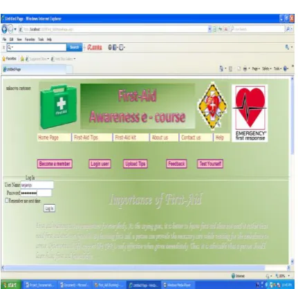 Fig 1.2 First- Aid Awareness E-Course 