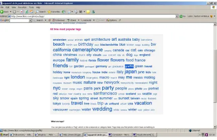 Figure Two: Flickr tags July 2005 