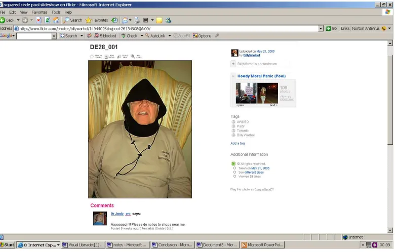 Figure Seven: Hoody Moral Panic: BillyWarhol 2005 