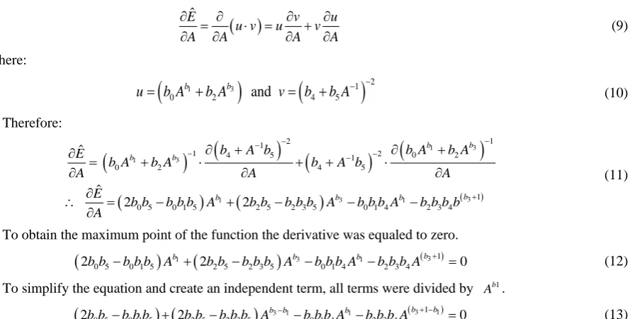 Table 5. Mathematical models used.                                                      