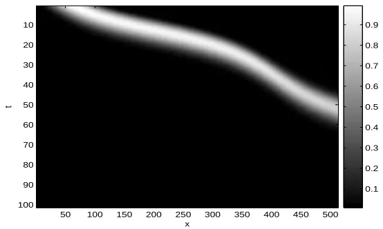Figure 1: Data y(x, t) for case 1