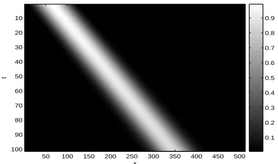 Figure 2: Data y(x, t) for case 2