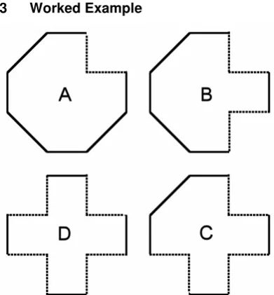 Figure 6 Diagram showing a subsection of the CMM recall for a best match.  Each column in the CMM (four rightmost columns) is a stored binary chain code representing the shapes (A, B, C & D) shown in Figure 7