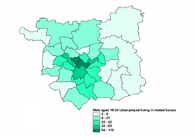 Figure 10: Distribution of high-class households with owner occupier                      having at least 1 car 