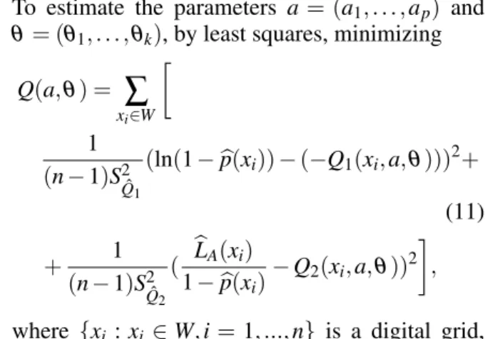 Fig. 3. The sets used in the definition of Schmitt’s estimator.