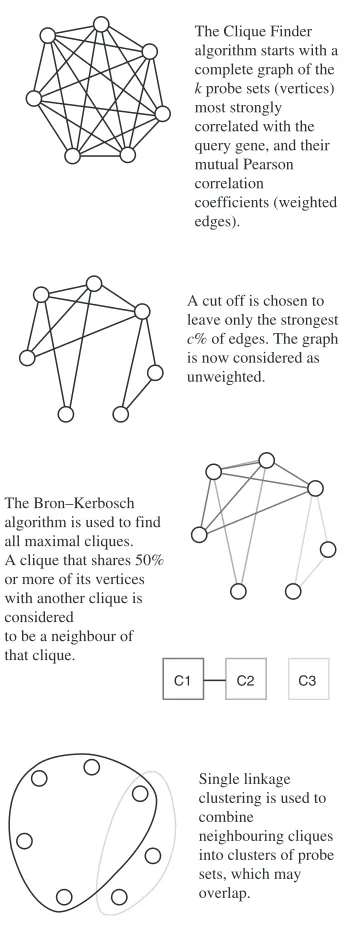 Figure 2. The Clique Finder algorithm for identification of groups of con-sistently co-expressed genes.