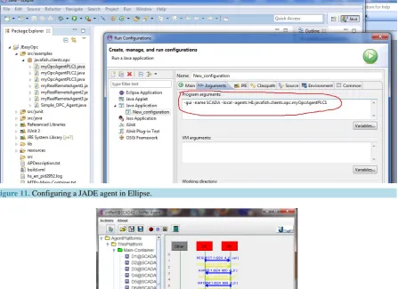 Figure 11. Configuring a JADE agent in Ellipse.                                                                