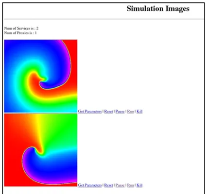 Figure 6. Screenshot of the simulation images    generated from the gViz Web portal 