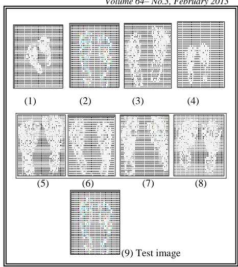 Fig 6:The training set of foot images plus an existed test foot  to be verified when we find determinant value each                             block 