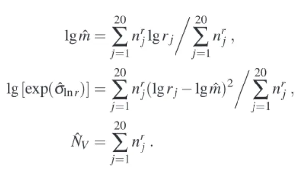 Table 1. Conditions for the sphere diameter distribution simulation set.