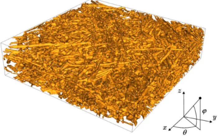 Fig. 1. 3D visualization of a sample of size 2.5 × 2.5 × 0.2 mm 3 .