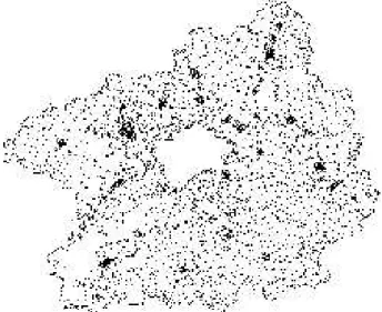 Fig. 1 shows the point pattern of locations of 446 reported cases of TBE in Central Bohemia during 1971-93