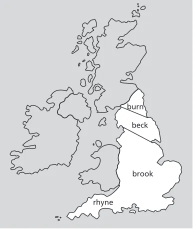 Figure 2 Words for ‘stream’