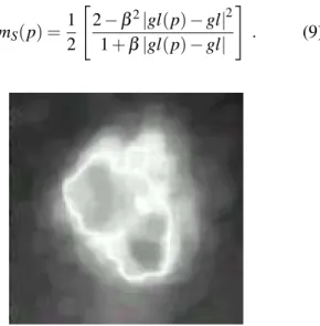 Fig. 6. histogram smoothing. (a) histogram of the first principal component image, (b) the smoothed bimodal curve.