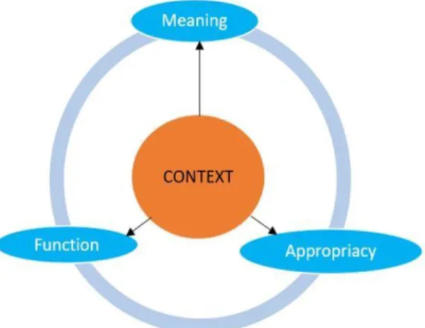 Figure 1. Context as the source of meaning, appropriacy and function     