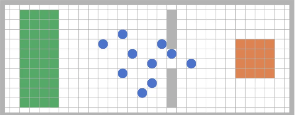 Figure 5 Cellular automaton based on an evenly-spaced grid over the topography content