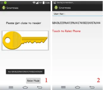 Figure 2.  Screenshots of mobile application 