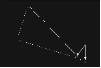 Fig. 10. Results of thinning a representative triangle form Fig. 3b of Ahmed and Ward