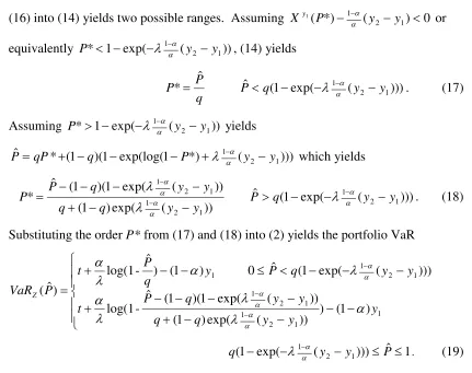 Figure 1 depicts the solution graphically for the case of assets X and Y in 
