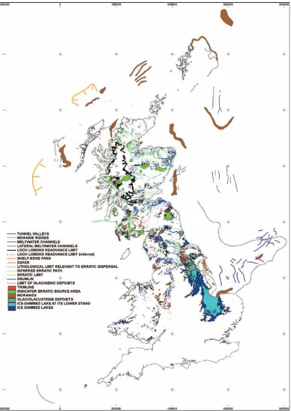 Figure 1.  Overview of all twenty thematic layers displayed within the GIS including terrestrial and offshore features