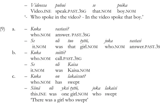 Table  1  provides  the  total  amount  of  answers  classified  for  verb  type  and  type  of  answers: 