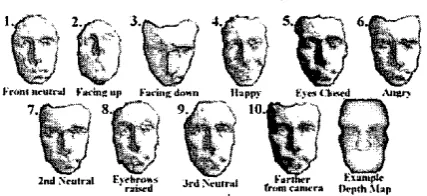Figure 1. Face models taken from tlie UOY 3D face datahase 