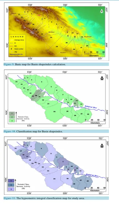 Figure 11. The hypsometric integral classification map for study area.                                           