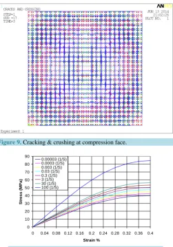 Figure 9. Cracking & crushing at compression face.                