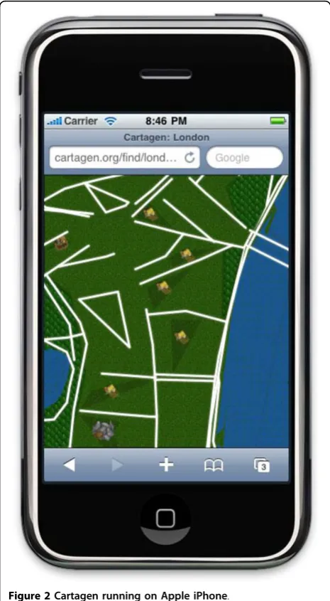 Figure 2 Cartagen running on Apple iPhone.