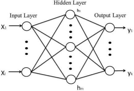 Fig 1:  Schematic representation of multilayer perceptron 