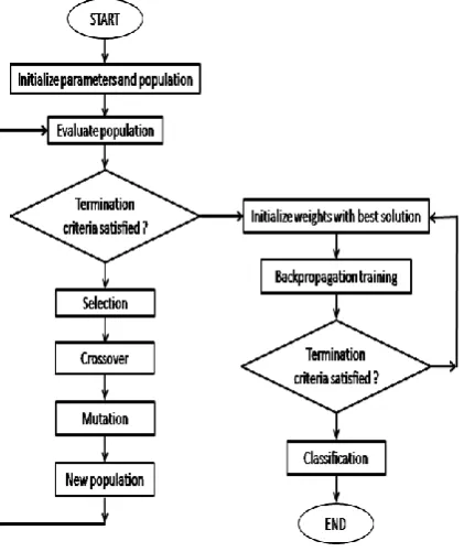 Fig 2:  Structure of simple genetic algorithms 