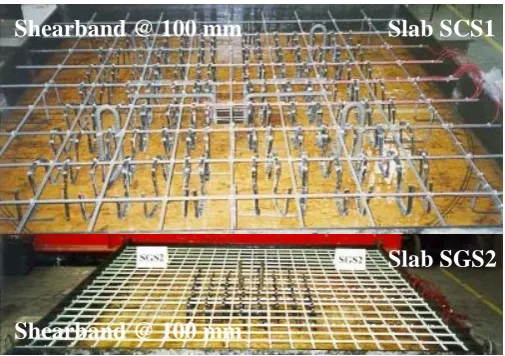 Figure 3  Distribution of shear reinforcement in SGS and SCS slabs 